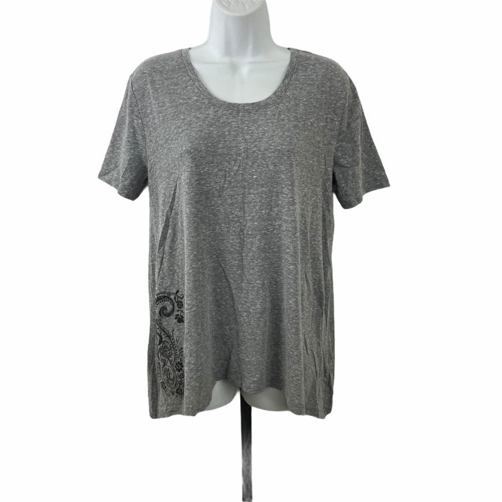 - Life Is Good‎ Gray Tunic Size M Sharkbite Hem